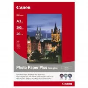 Canon Fotopapier Plus Halbglänzend, SG-201 A3, Fotopapier, halbglänzend, satiniert Typ 1686B026, weiß, A3, 260 g/m2, 20 Stück, atramen