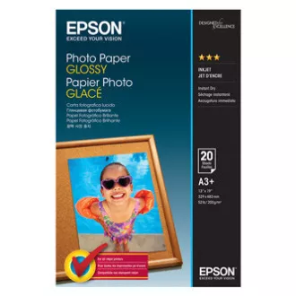 Epson Fotopapier glänzend, C13S042535, Fotopapier, glänzend, weiß, A3 , 200 g/m2, für Tintenstrahldrucker Epson Fotopapier glänzend, C13S042535, Fotopapier, glänzend, weiß, A3 , 200 g/m2, für Tintenstrahldrucker