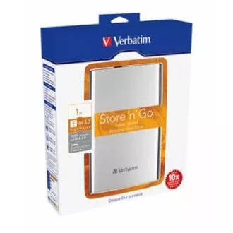 Verbatim Externe Festplatte, Store N Go, 2,5", USB 3.0 (3.2 Gen 1), 1TB, 53071, Silber Verbatim Externe Festplatte, Store N Go, 2,5", USB 3.0 (3.2 Gen 1), 1TB, 53071, Silber