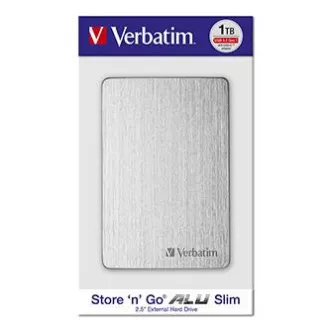 Verbatim Externe Festplatte, Store,n,Go ALU Slim, 2,5", USB 3.0, 1TB, 53663, Silber Verbatim Externe Festplatte, Store,n,Go ALU Slim, 2,5", USB 3.0, 1TB, 53663, Silber