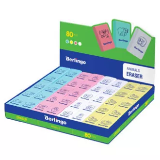 Berlingo, thermoplastischer Gummi, Farbe, 80 Stück, Tiere