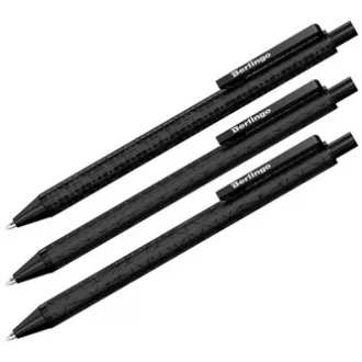 Berlingo, Kugelschreiber, einziehbar, blau, 24 Stück, 0,7 mm, DoubleBlack