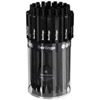 Berlingo, Kugelschreiber, einziehbar, blau, 24 Stück, 0,7 mm, DoubleBlack