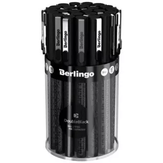 Berlingo, Kugelschreiber, blau, 24 Stück, 0,7 mm, Double Black