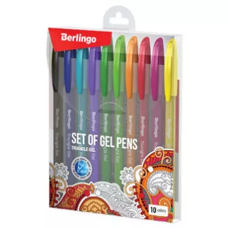 Berlingo, Gelroller-Satz, Farbe, 10 Stück, 0,5 mm, Dreiecksgel Berlingo, Gelroller-Satz, Farbe, 10 Stück, 0,5 mm, Dreiecksgel