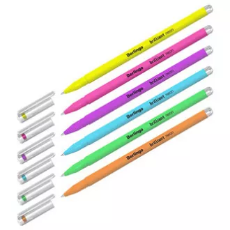 Berlingo, Gelroller, Farbe, Set 6 Stück, 0,8mm, Brilliant Neon Berlingo, Gelroller, Farbe, Set 6 Stück, 0,8mm, Brilliant Neon