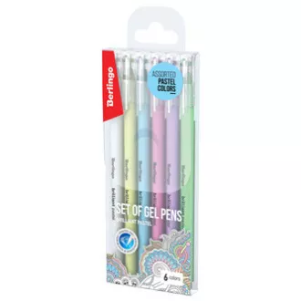 Berlingo, Gelroller, Farbe, 6 Stück, 0,8 mm, Brillantpastell Berlingo, Gelroller, Farbe, 6 Stück, 0,8 mm, Brillantpastell