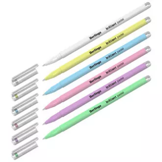Berlingo, Gelroller, Farbe, 6 Stück, 0,8 mm, Brillantpastell Berlingo, Gelroller, Farbe, 6 Stück, 0,8 mm, Brillantpastell