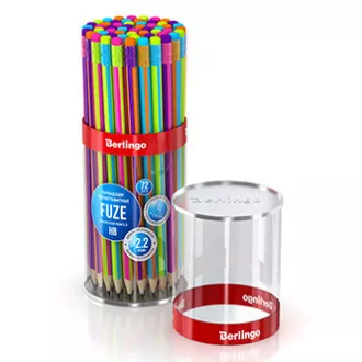 Berlingo, Graphitstift Fuze, Farbe, 72 Stück, mit Radiergummi Berlingo, Graphitstift Fuze, Farbe, 72 Stück, mit Radiergummi