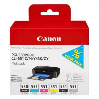 Canon PGI-550, CLI-551 (6496B005) - Tintenpatrone, black + color (schwarz + farbe) Canon PGI-550, CLI-551 (6496B005) - Tintenpatrone, black + color (schwarz + farbe)