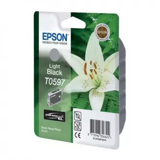 Epson T0597 (C13T05974010) - Tintenpatrone, light black (hellschwarz) Epson T0597 (C13T05974010) - Tintenpatrone, light black (hellschwarz)