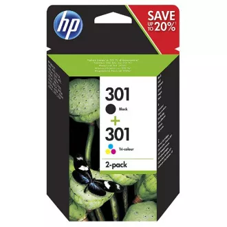 HP 301 (N9J72AE#301) - Tintenpatrone, black + color (schwarz + farbe)