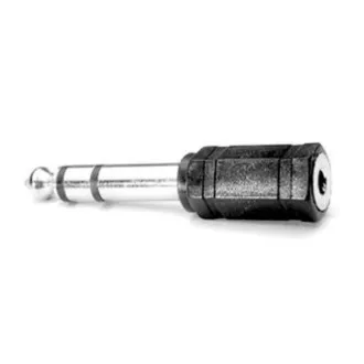Audio-Reduktion, Klinke (6,3mm) männlich - Klinke (3,5mm) weiblich, Stereo, schwarz, Logo Audio-Reduktion, Klinke (6,3mm) männlich - Klinke (3,5mm) weiblich, Stereo, schwarz, Logo