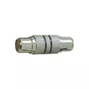 Audio-Steckverbinder, CINCH-Buchse - CINCH-Buchse, mono, silber, Logo