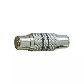 Audio-Steckverbinder, CINCH-Buchse - CINCH-Buchse, mono, silber, Logo