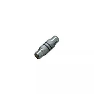 Audio-Steckverbinder, CINCH-Buchse - CINCH-Buchse, mono, silber, Logo