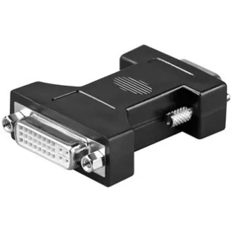 Video-Reduzierer, VGA (D-Sub) Stecker - DVI (24 5) Buchse, schwarz, Logo Video-Reduzierer, VGA (D-Sub) Stecker - DVI (24 5) Buchse, schwarz, Logo