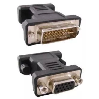 Video-Reduzierer, DVI (24 5) Stecker - VGA (D-Sub) Buchse, schwarz, Logo Video-Reduzierer, DVI (24 5) Stecker - VGA (D-Sub) Buchse, schwarz, Logo