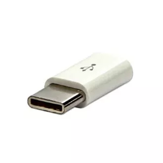 USB-Reduzierer, (2.0), USB-C-Stecker - microUSB-Buchse, weiß