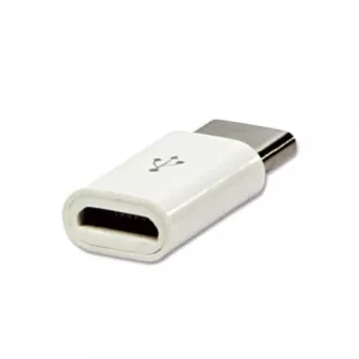 USB-Reduzierer, (2.0), USB-C-Stecker - microUSB-Buchse, weiß