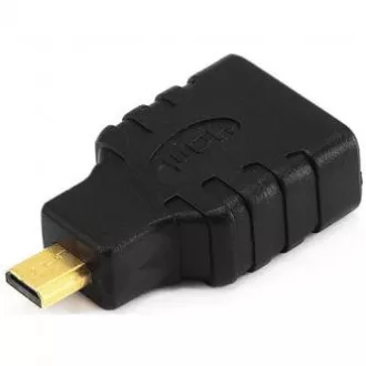 Video-Reduktion, micro HDMI Stecker - HDMI Buchse, schwarz, Logo vergoldete Stecker Video-Reduktion, micro HDMI Stecker - HDMI Buchse, schwarz, Logo vergoldete Stecker