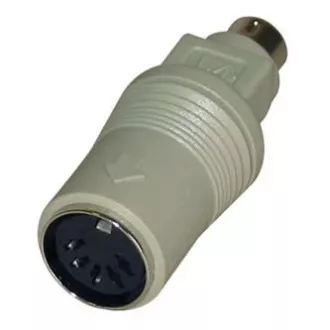 Tastatur-Reduzierstück, PS/2-Stecker - DIN 5-Pin-Buchse, grau Tastatur-Reduzierstück, PS/2-Stecker - DIN 5-Pin-Buchse, grau