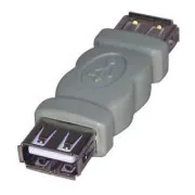 USB-Stecker, (2.0), USB A Buchse - USB A Buchse, grau, 5891, SELL OUT