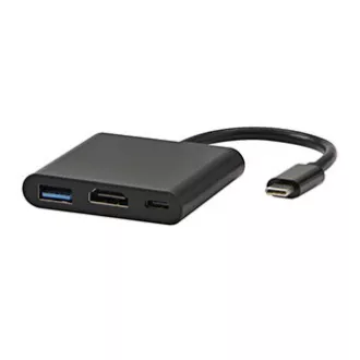 USB/Video Konverter HUB, DP Alt Mode, USB C Stecker - HDMI Buchse USB C Buchse (PD) USB A Buchse, schwarz, Neuware 4K2K@30H USB/Video Konverter HUB, DP Alt Mode, USB C Stecker - HDMI Buchse USB C Buchse (PD) USB A Buchse, schwarz, Neuware 4K2K@30H