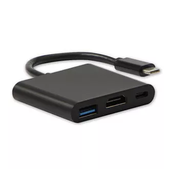 USB/Video Konverter HUB, DP Alt Mode, USB C Stecker - HDMI Buchse USB C Buchse (PD) USB A Buchse, schwarz, Neuware 4K2K@30H USB/Video Konverter HUB, DP Alt Mode, USB C Stecker - HDMI Buchse USB C Buchse (PD) USB A Buchse, schwarz, Neuware 4K2K@30H