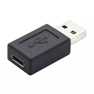 USB-Reduzierer, (3.0), USB A-Stecker - USB C-Buchse, schwarz, Kunststofftasche Kunststoff, 5 Gbps