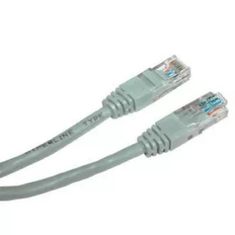 LAN-Netzwerkkabel UTP-Patchkabel, Cat.5e, RJ45-Stecker - RJ45-Stecker, 2 m, ungeschirmt, grau, Logo LOGO Tasche