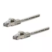 LAN-Kabel FTP-Patchkabel, Cat.5e, RJ45-Stecker - RJ45-Stecker, 10 m, geschirmt, grau, reines Kupfer, Economy