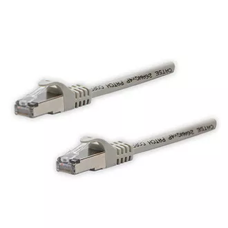 LAN-Kabel FTP-Patchkabel, Cat.5e, RJ45-Stecker - RJ45-Stecker, 10 m, geschirmt, grau, reines Kupfer, Economy LAN-Kabel FTP-Patchkabel, Cat.5e, RJ45-Stecker - RJ45-Stecker, 10 m, geschirmt, grau, reines Kupfer, Economy
