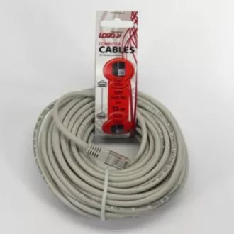 LAN-Netzwerkkabel UTP-Patchkabel, Cat.5e, RJ45-Stecker - RJ45-Stecker, 15 m, ungeschirmt, grau, Logo LOGO Tasche LAN-Netzwerkkabel UTP-Patchkabel, Cat.5e, RJ45-Stecker - RJ45-Stecker, 15 m, ungeschirmt, grau, Logo LOGO Tasche