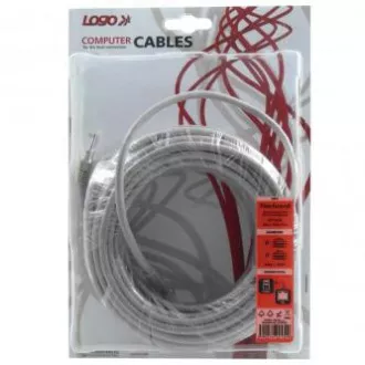 LAN-Kabel UTP-Patchkabel, Cat.5e, RJ45-Stecker - RJ45-Stecker, 15 m, ungeschirmt, grau, Logo-Blister LAN-Kabel UTP-Patchkabel, Cat.5e, RJ45-Stecker - RJ45-Stecker, 15 m, ungeschirmt, grau, Logo-Blister