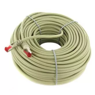 LAN-Kabel S/FTP-Patchcord, Kat.6, RJ45-Stecker - RJ45-Stecker, 30 m, geschirmt, LSOH, grau, Economy