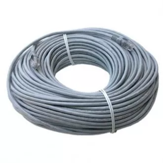 LAN-Netzwerkkabel UTP-Patchkabel, Cat.5e, RJ45 Stecker - RJ45 Stecker, 50 m, ungeschirmt, grau, Economy