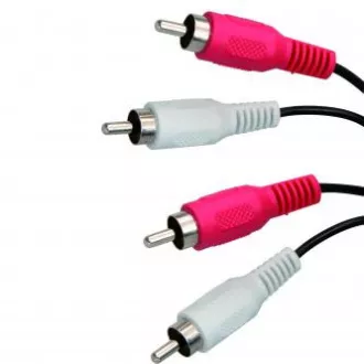 Audiokabel 2x Cinch Stecker - 2x Cinch Stecker, 0,5m, schwarz Audiokabel 2x Cinch Stecker - 2x Cinch Stecker, 0,5m, schwarz