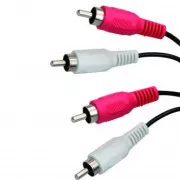 Audiokabel 2x CINCH Stecker - 2x CINCH Stecker, 1,5m, schwarz