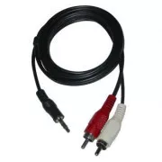 Audiokabel Klinke (3.5mm) Stecker - 2x CINCH Stecker, 1.5m, schwarz
