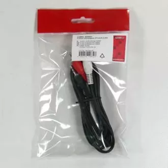 Audiokabel Klinke (3.5mm) Stecker - 2x CINCH Stecker, 1.5m, schwarz, Logo