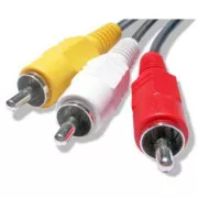 Videokabel 3x CINCH Stecker - 3x CINCH Stecker, 2m, schwarz