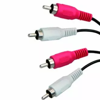 Audiokabel 2x CINCH Stecker - 2x CINCH Stecker, 5m, schwarz