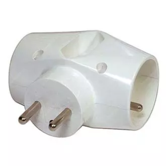 Steckdose 240V, CEE7 (Gabel) - Steckdose 3x, 0,1m, 2x Typ E,1x Typ C, weiß, 3 Steckdosen Steckdose 240V, CEE7 (Gabel) - Steckdose 3x, 0,1m, 2x Typ E,1x Typ C, weiß, 3 Steckdosen