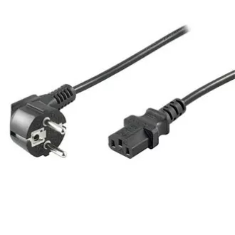 230V Netzkabel, CEE7 (Gabel) - C13, 1m, VDE geprüft, schwarz