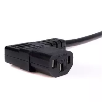 230V Netzkabel, CEE7 (Gabel) - C13, 5m, VDE geprüft, schwarz, gebrochen, SELL