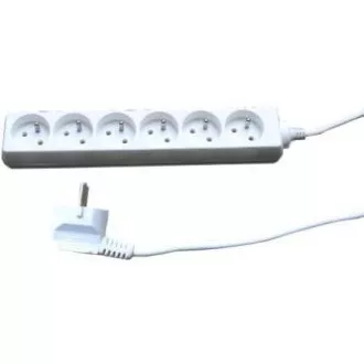 Netzkabel 230V Verlängerungskabel, CEE7 (Gabel) - Steckdose 6x, 5m, VDE geprüft, weiß Netzkabel 230V Verlängerungskabel, CEE7 (Gabel) - Steckdose 6x, 5m, VDE geprüft, weiß