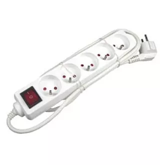 230V-Netzverlängerungskabel, CEE7 (Gabel) - 5x Steckdose, 10m, VDE-geprüft, weiß, mit Schalter 230V-Netzverlängerungskabel, CEE7 (Gabel) - 5x Steckdose, 10m, VDE-geprüft, weiß, mit Schalter