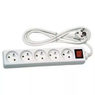 230V-Netzverlängerungskabel, CEE7 (Gabel) - 5x Steckdose, 10m, VDE-geprüft, weiß, mit Schalter 230V-Netzverlängerungskabel, CEE7 (Gabel) - 5x Steckdose, 10m, VDE-geprüft, weiß, mit Schalter