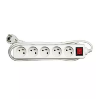 230V-Netzverlängerungskabel, CEE7 (Gabel) - 5x Steckdose, 10m, VDE-geprüft, weiß, mit Schalter 230V-Netzverlängerungskabel, CEE7 (Gabel) - 5x Steckdose, 10m, VDE-geprüft, weiß, mit Schalter